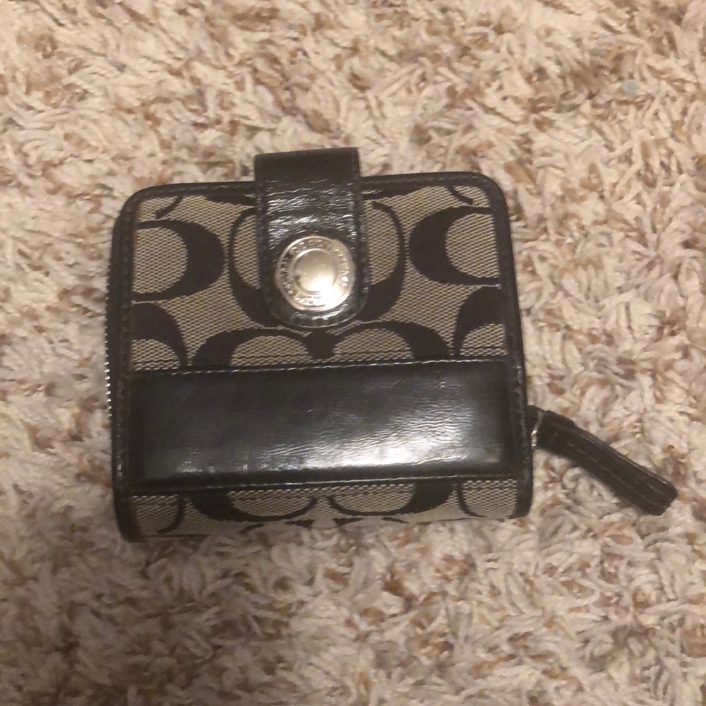 Black and Gray Coach Wallet